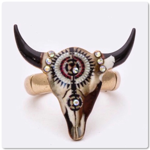 Pretty Girl Swag Jewelry Jewelry - Iconic Colorful Steer Head Ring OS